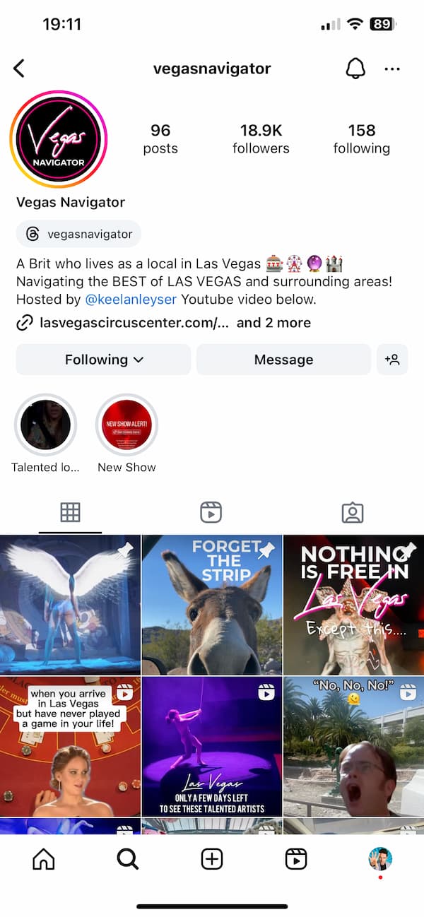 Vegas Navigator Instagram