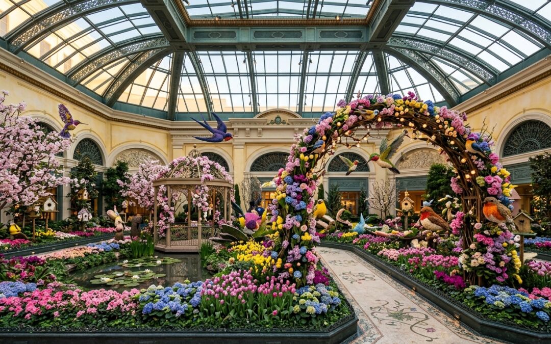 Bellagio Conservatory’s Spring Display: Birds, Blooms & Magic