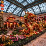 Bellagio Conservatory’s Year of the Snake Display for Lunar New Year 2025