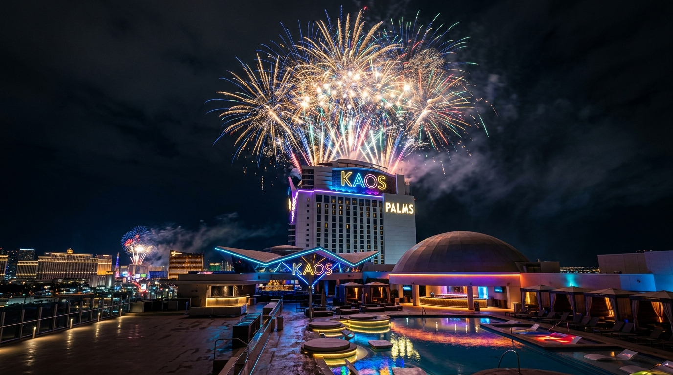 Kaos at The Palms: Inside Vegas' First Off-Strip NYE Fireworks