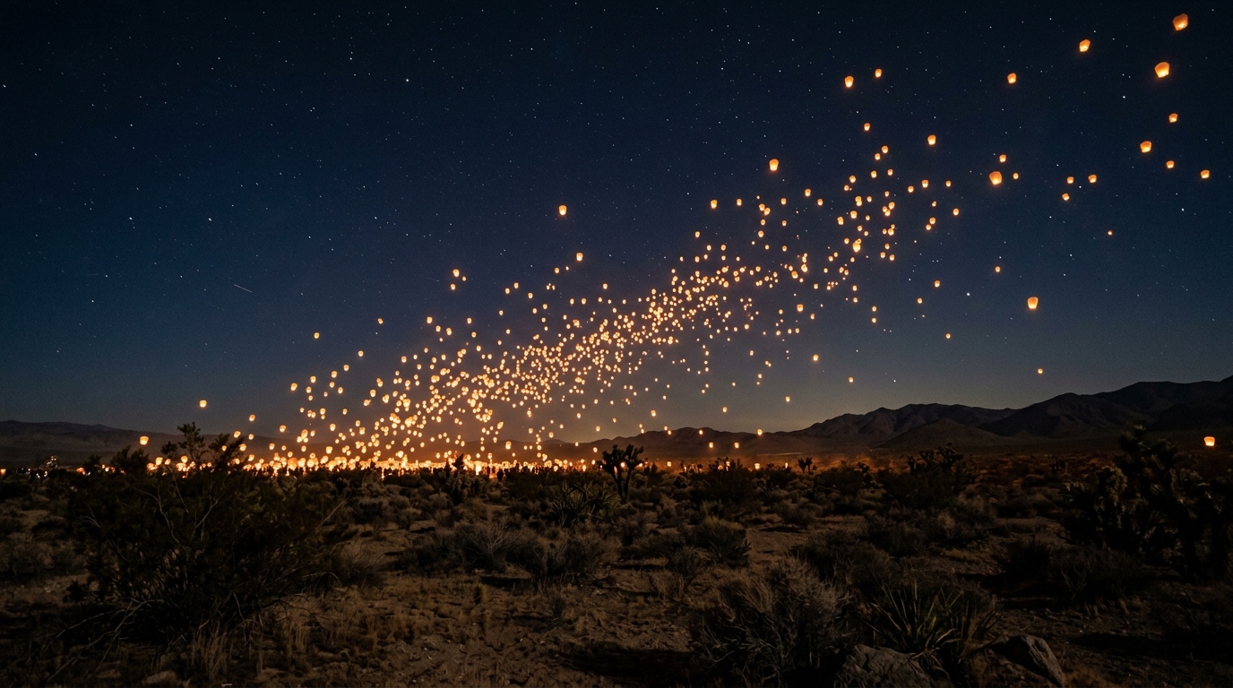 Rise Festival: Thousands of Lanterns Light Up the Mojave Desert