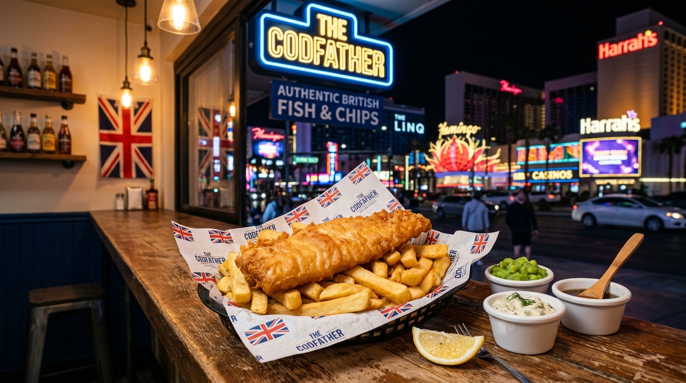 The Codfather: Authentic British Fish and Chips Near the Strip