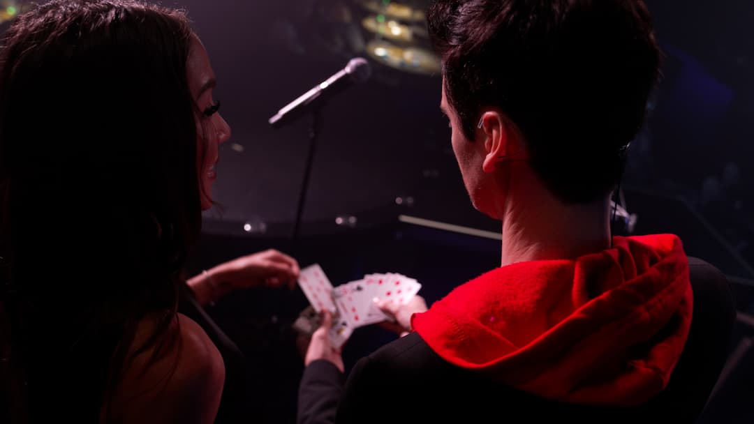 Magician Keelan Leyser performing the HACKED magic show at Mandalay Bay, Las Vegas